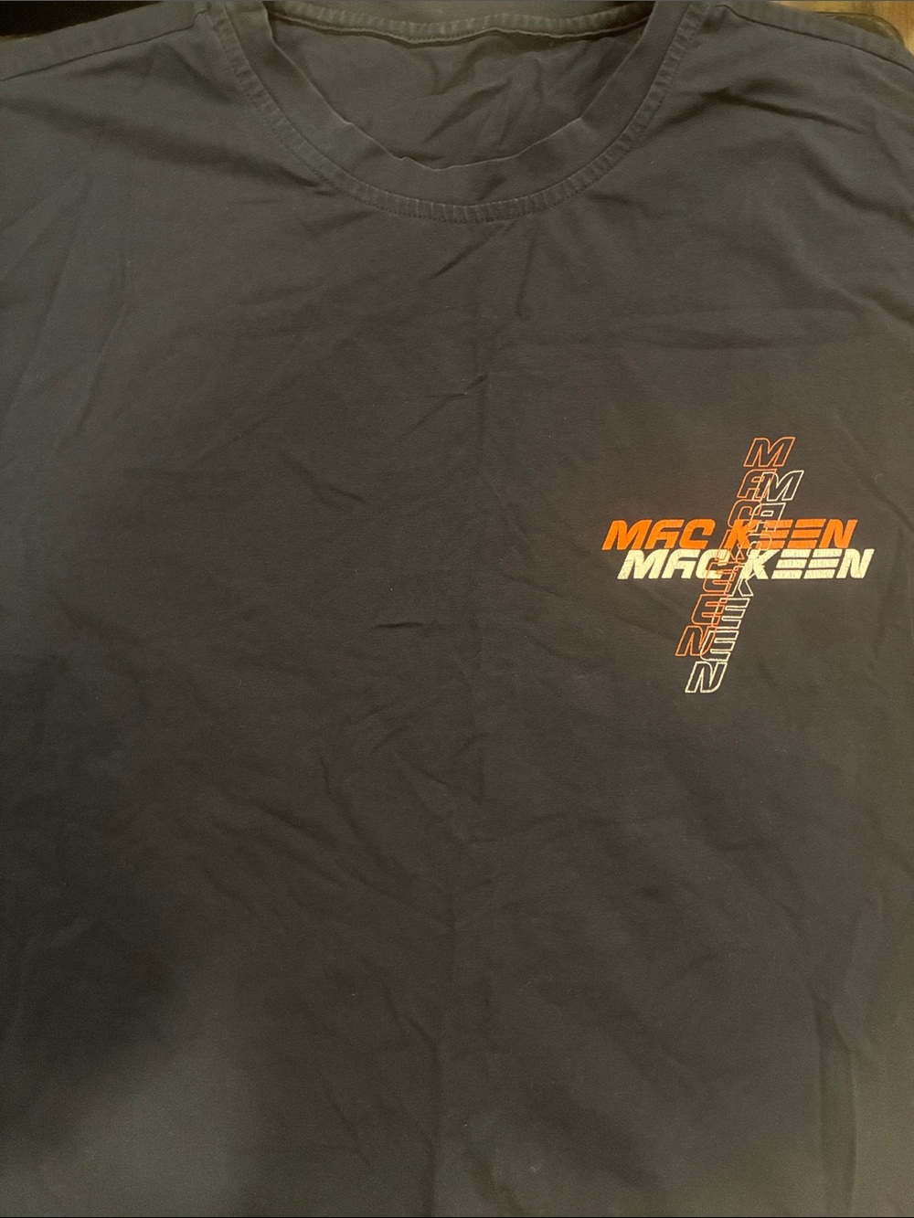 Keen Black Short Sleeve Tee with Orange and White Logo